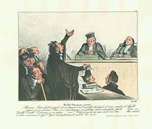 Item #19-6801 “Robert Macaire avocat (Robert Macaire lawyer)...” from Caricaturana: Robert Macaire Series, 1836-1838. Plate No. 44. Honoré Daumier.