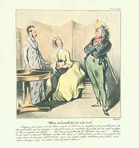 Item #19-6805 “Abus de l’article 214 du code civil (Abuse of article 214 of the civl code)...” from Caricaturana: Robert Macaire Series, 1836-1838. Plate No. 50. Honoré Daumier.