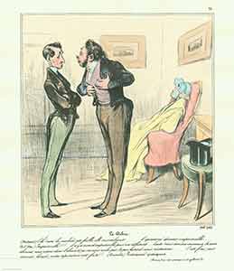 Item #19-6825 “Le debut...il n’y a rien d’impracticable pour un debutant [medecin] (The debut...nothing is too risky for a novice [doctor] )...” from Caricaturana: Robert Macaire Series, 1836-1838. Plate No. 75. Honoré Daumier.
