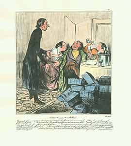 Item #19-6834 “Robert Macaire marchand de bibles (Robert Macaire bible salesman)...” from Caricaturana: Robert Macaire Series, 1836-1838. Plate No. 89. Honoré Daumier.