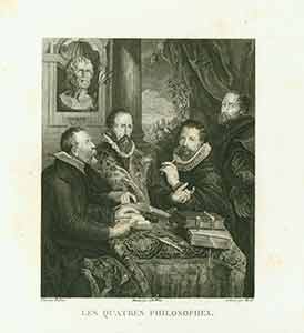Item #19-6886 Les Quatres Philosophes (The Four Philosophers), engraved by A.A Morel from a...