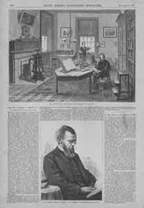 Item #19-6970 Original clipping from Frank Leslie’s Illustrated Newspaper, November 18, 1876,...