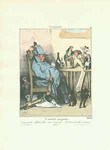 Item #19-6978 “Le malade imaginaire (The Imaginary Invalid)...” from the series l’Imagination, plate no. 47. Honoré Daumier, Charles Ramelet, after, litho.
