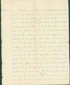 Item #19-6988 Charles W. Willard Jr. handwritten essays from his years at Harvard 1889-1890....