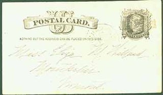 Item #19-6995 Autographed handwritten postcard addressed to Miss Eliza May Willard, 10/12[1912]....