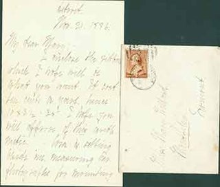 Item #19-6997 Autographed handwritten letter addressed to Miss Mary Willard. Miss Mary Willard
