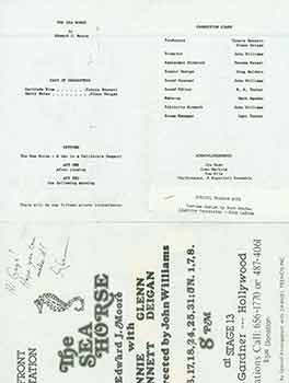 Item #19-7225 Autographed invitation to performance of The Sea Horse by Edward Moore, a...