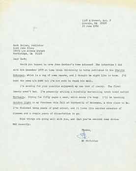 Item #19-7251 Signed letter to Herb Yellin from aspiring writer Ed Christian. Herb Yellin