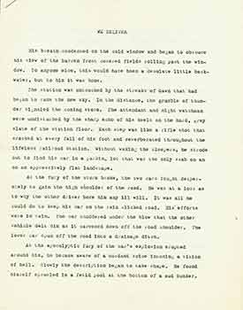 Item #19-7253 Sample manuscript submitted to Herb Yellin from aspiring writer Timothy H. Parsons....