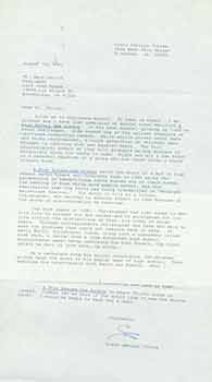 Item #19-7255 Signed letter to Herb Yellin from aspiring writer Ciara Carolyn Torres. Herb Yellin