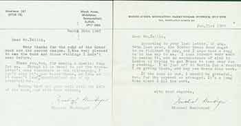 Michael Hamburger - Signed Note from Michael Hamburger to Herb Yellin of the Lord John Press