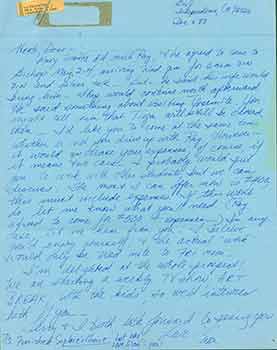 Item #19-7414 Signed letter from aspiring writer Aaron E. Cohen sent to Herb Yellin of the Lord...