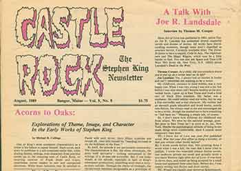Item #19-7578 Castle Rock The Stephen King Newsletter. August, 1989. Vol 5, No 8. Inc Castle Rock Press.