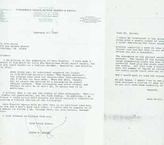 Item #19-7596 Signed letter from Peter B. Spivak to Herb Yellin. Young Fitzgerald, Dakmak,...