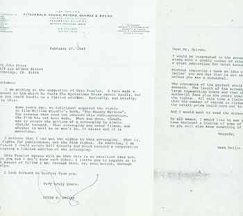 Item #19-7596 Signed letter from Peter B. Spivak to Herb Yellin. Young Fitzgerald, Dakmak, Peters, Bruno/Elmore Leonard.