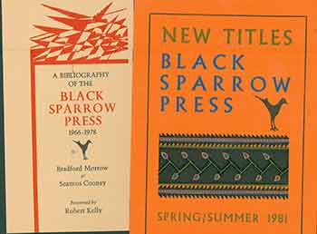 Item #19-7601 Announcement and publishing program for Spring/Summer 1981, and bibliography 1966-1978. Black Sparrow Press.