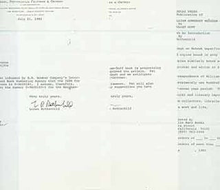 Item #19-7626 Photocopies of signed letters from Loren R. Rothschild sent to Jim Pepper of...
