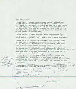 Item #19-7675 Draft of typed letter of solicitation from Herb Yellin of Lord John Press to John...
