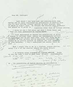 Item #19-7679 Draft of typed letter of solicitation from Herb Yellin of Lord John Press to J.D....