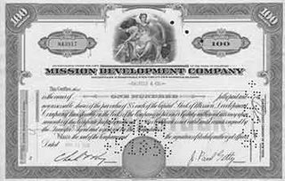 Item #19-7768 Certificate of 100 Fully-paid and Non-assessable Shares of the Par Value of $5...