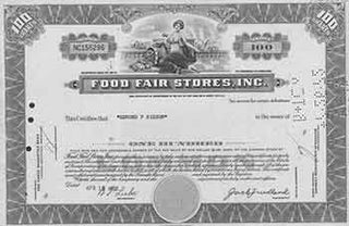 Item #19-7772 Certificate of 100 Fully-paid and Non-assessable Shares of the Par Value of $1 Each...