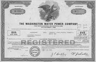 Item #19-7775 First Mortgage Bond, 8 3/4% Series Due 2006. The Washington Water Power Company