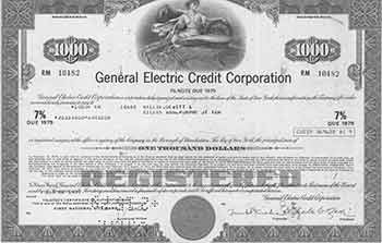 General Electric Credit Corporation - 7% Note Due 1979