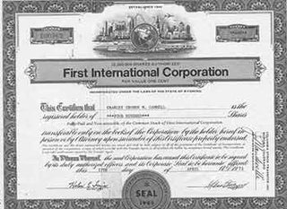 Item #19-7797 Certificate of 400 Fully-paid and Non-assessable Shares of Par Value One Cent Each....