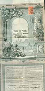 Ville de Paris - Municipal Loan Certificate