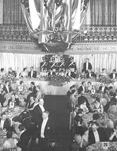 Item #19-7968 Photograph of interior view of banquet reception [at 1933 World’s Fair?]. Unknown