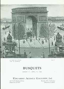 Item #19-7986 Brochure No. 21, for Busquets Exhibition, March 14 to April 15, 1966. Ltd Edgardo Acosta Gallery.