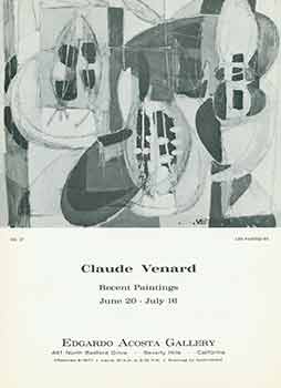 Item #19-7987 Brochure No. 17, for Claude Venard Exhibition, June 20 to July 16, 1965. Ltd Edgardo Acosta Gallery.