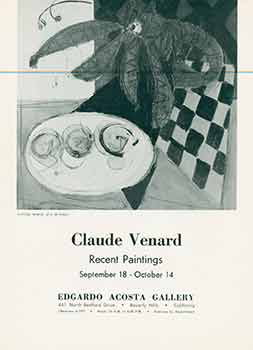 Item #19-7988 Brochure for Claude Venard Recent Paintings Exhibition, September 18 to October 14....