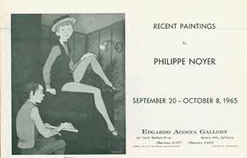 Item #19-7998 Brochure for Recent Paintings by Philippe Noyer, September 20 to October 8, 1965. Ltd Edgardo Acosta Gallery.