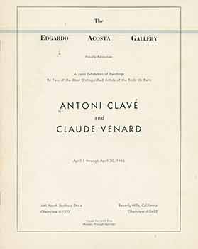 Item #19-8001 Brochure for Antoni Clave and Claude Venard, April 1 to April 30, 1965. Ltd Edgardo Acosta Gallery.