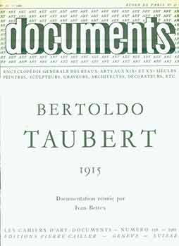 Item #19-8014 Exhibition catalog. Bertoldo Taubert.