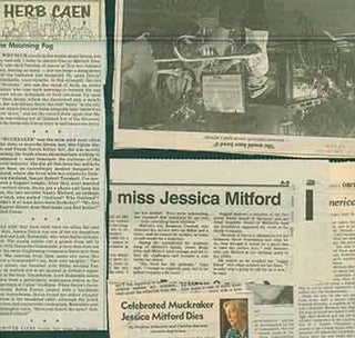 Item #19-8019 Original newspaper clippings of obituaries and reporting on the death of journalist...