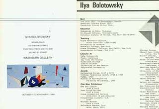 Item #19-8176 Dossier on Ilya Bolotowsky. Ilya Bolotowsky
