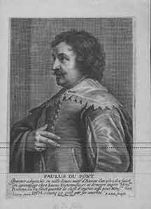Item #19-8530 Portrtait of Paulus Du Pont, half-length, after Jan Lievens. Jan Lievens, Pieter de Jode II, after, engrav.