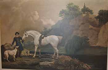Item #19-8604 A Grey Hack with a White Greyhound and Groom. George Stubbs.