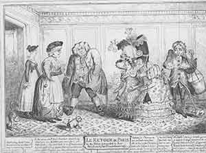 Cruikshank, George (1792-1878) - Le Retour de Paris or, the Niece Presented to Her Relatives by Her French Governefs...