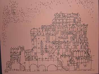 Item #19-8711 Line Drawing of Buildings. Klee.