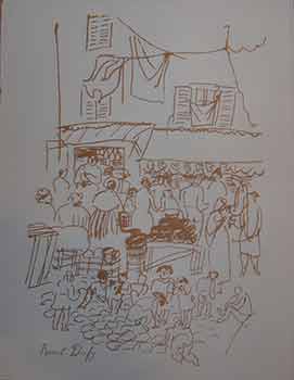 Item #19-8724 Paris Street Scene, Silk Screen. Raoul Dufy