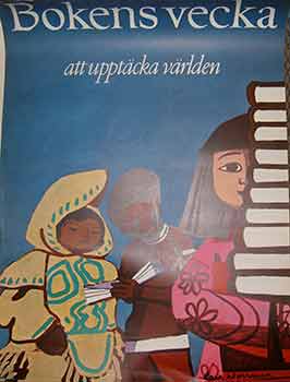 Item #19-8952 Bokens Vecka. (Exhibition Poster). Lars Norrman