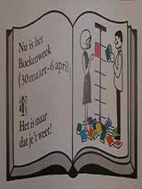 Item #19-8957 Nu is het Boekenweek. U blijft toch niet buiten staan? (Exhibition Poster). 20th...
