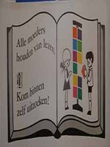 Item #19-8959 Alle moeders houden van lezen. Kom binnen zelf uitzoeken! (Exhibition Poster). 20th...