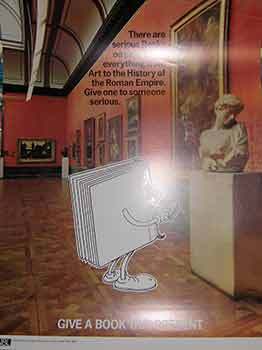 Item #19-9123 Give a book this present. (Exhibition Poster). National Book League