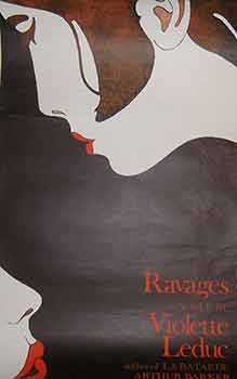 Ravages. A novel by Violette Leduc Exhibition Poster Arthur Barker