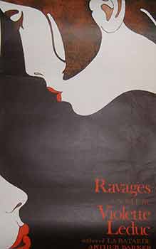 Item #19-9142 Ravages. A novel by Violette Leduc (Exhibition Poster). Arthur Barker