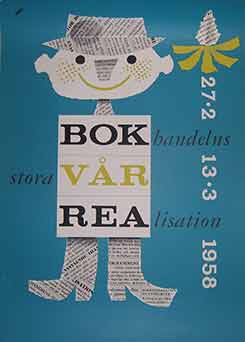 Item #19-9146 Bok handelns storavar Realisation... 27/2-13/3, 1958 (Exhibition Poster). Wiren.